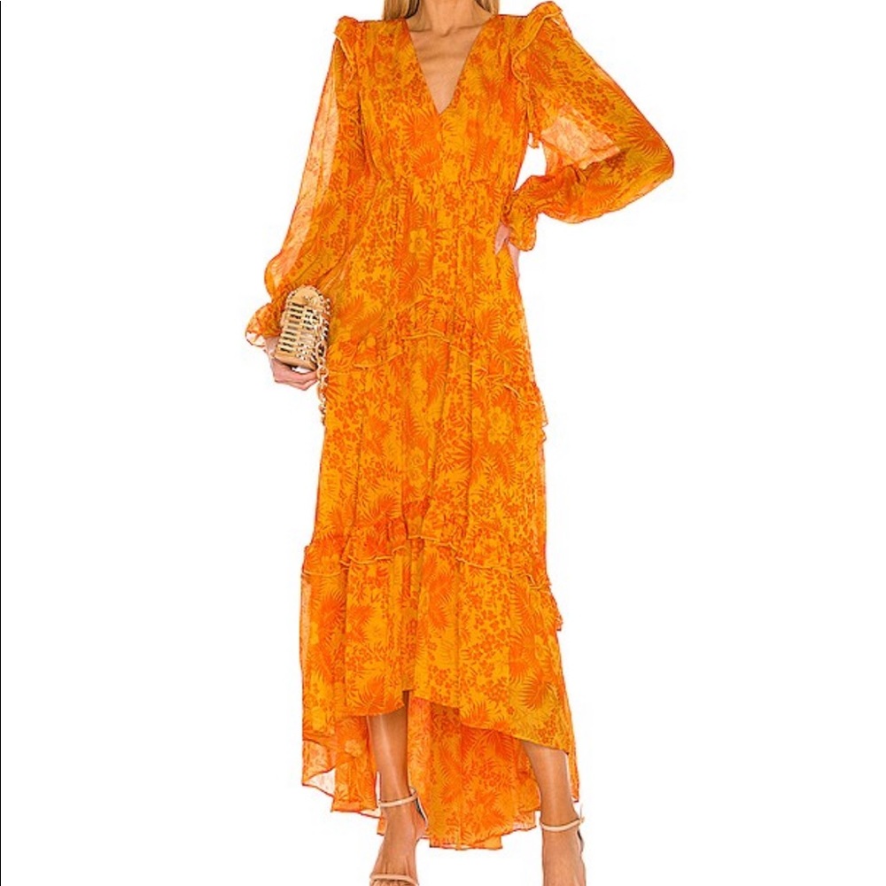 NWT Amur Modele Gown. Never been worn. Size 4. Beautifully flowy and fresh